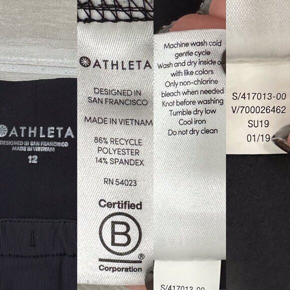 Athleta Attitude Featherweight Stretch High Rise Crop Pant in Black Size 12 - Picture 5 of 16